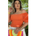 Cropped Ciganinha Lastéx Lupta