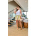 Conjunto Cropped E Short Linho Verão