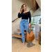 Blusa Ombro Á Ombro Com Detalhe Lís