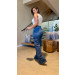 Calça Jeans Reta Cargo Tamy