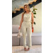 Conjunto Blusa E Calça Risca De Giz Mia