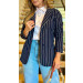 Blazer Alfaiataria Listrado Ravena