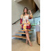 Vestido Curto Com Manga 3/4 Babi