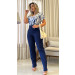 Conjunto Blusa E Calça Com Cinto Mari