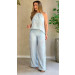 Conjunto Blusa Frente Única E Calça Lara 