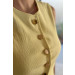 Conjunto Colete e Short Linho Rifka