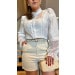 Camisa Detalhe Renda E Guipir Bela