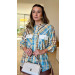 Camisa Detalhe Couro Julia