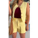 Conjunto Colete e Short Linho Rifka