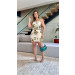 Conjunto Cropped E Saia Linho Bordado Heloisa