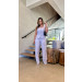 Conjunto Blusa Botões E Calça Alfaiataria Lia