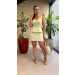 Conjunto Blusa Peplun E Saia Julia