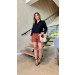 Conjunto Colete E Short Linho Barbara