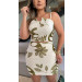 Conjunto Cropped E Saia Linho Bordado Heloisa