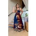 Vestido Longo Alça Larga Com Amarração Fer