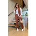 Conjunto Colete E Calça Alfaiataria Com Cinto Lika