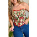 Corset Linho Estampado Lídia