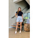 Short Social Linho Com Cinto