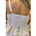 Conjunto Cropped Alcinha Peplum E Short Nara