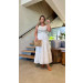 Vestido Midi Alcinha Bordado Vick