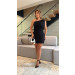 Conjunto Cropped E Shortsaia Alfaiataria Evelyn