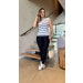 Blusa Gola Alta Canelada Aline