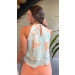 Blusa Gola Alta Babados Fer