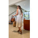 Conjunto Cropped E Saia Midi Suelen