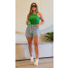 Short Jeans Bordado Brasil