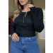 Blusa Manga Longa Detalhe Botões
