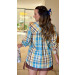 Camisa Detalhe Couro Julia