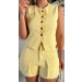 Conjunto Colete e Short Linho Rifka