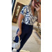 Conjunto Blusa E Calça Com Cinto Mari