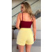 Conjunto Colete e Short Linho Rifka