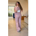 Conjunto Blusa E Calça Tricot Beca