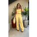 Conjunto Cropped E Calça Sarja Tainá