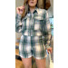 Conjunto Xadrez Camisa E Short Aurora