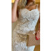 Conjunto Cropped E Saia Longa Renda Maya
