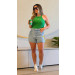 Short Jeans Bordado Brasil