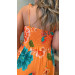 Vestido Midi Viscose Com Alcinha De Amarrar