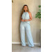 Conjunto Blusa Frente Única E Calça Lara 