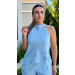 Conjunto Blusa Assimétrica E Calça Mirian