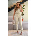 Conjunto Blusa E Calça Risca De Giz Mia