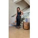 Conjunto Cropped E Saia Midi Couro Sara