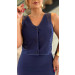 Conjunto Colete E Saia Lapis