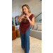 Blusa Assimétrica C/ Renda Brenda 