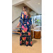Vestido Longo Com Manga Bia
