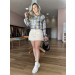 Cropped Camisa Xadrez