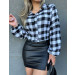 Cropped Camisa Xadrez