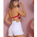 Short Branco Desfiado